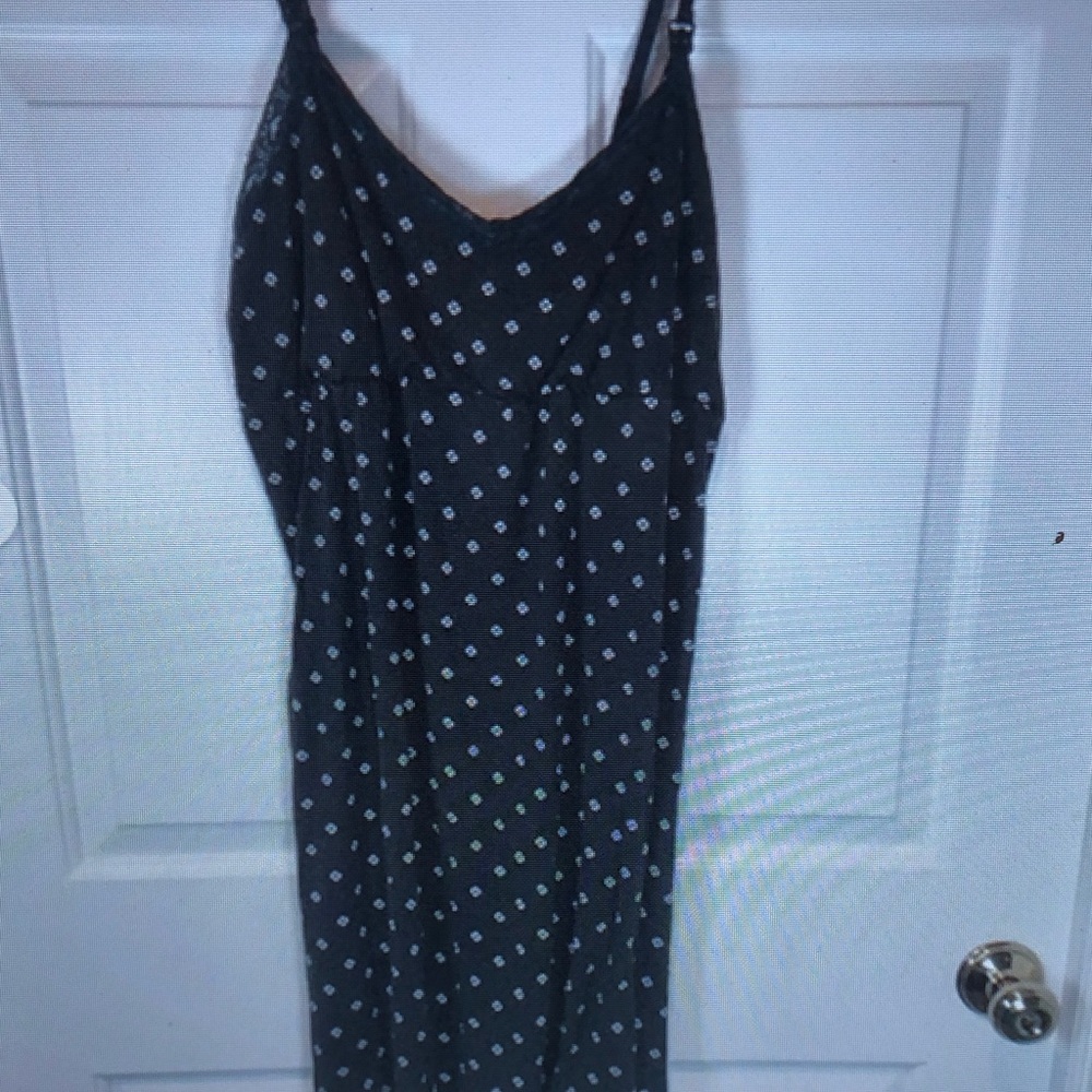Black Dress with White Pattern
